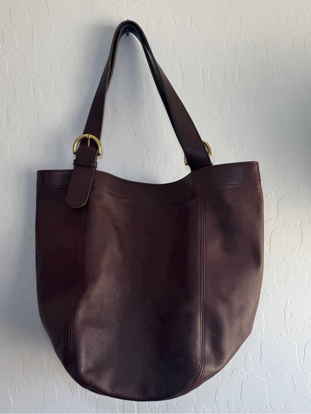 Vintage Coach XL Soho Tote Bag 4082 Mahogany Brown Glove Tanned Leather USA